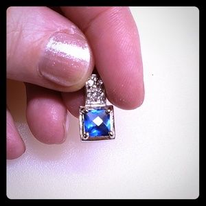 Blue and clear stone pendant